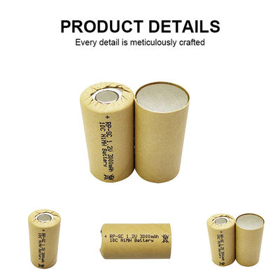 acheter Outil électrique batterie rechargeable au nickel haute décharge 1,2 V 3000mah batterie Nimh fabrication en ligne
