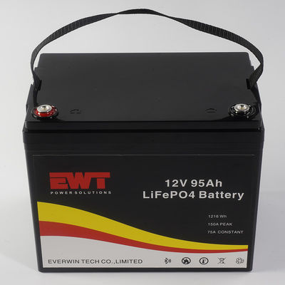 acheter Batterie Lifepo4 rechargeable de 12 V 95 Ah pour les systèmes de stockage d'énergie solaire fabrication en ligne