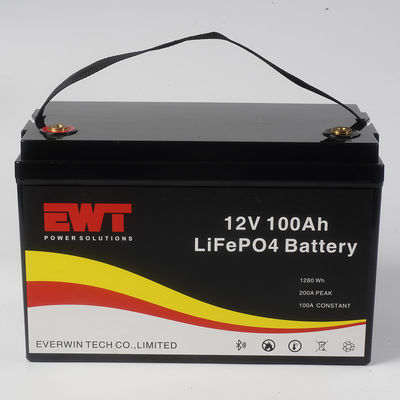 acheter 12V 100AH Pack de batterie rechargeable à cycle profond Fonction de surveillance Bluetooth intelligente pour un système compact et durable online manufacture