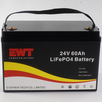 acheter EWT LiFepo4 Batterie Pack 24V 60AH Avec une capacité de surveillance de grand écran LCD fabrication en ligne