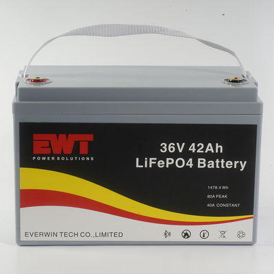 acheter 130 Wh/kg Densité d'énergie LiFePO4 36V 50Ah Batterie avec fonctionnalités de sécurité BMS intégrées et configuration de cellule prismatique fabrication en ligne
