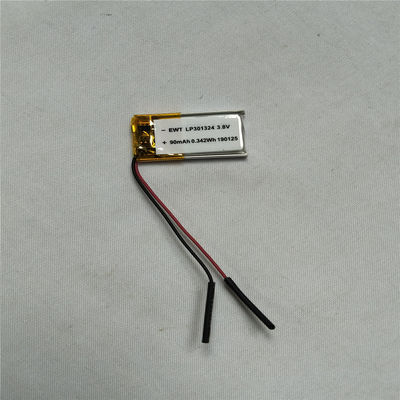 acheter LP301324 3,8V 90mAh batterie au lithium polymère online manufacture