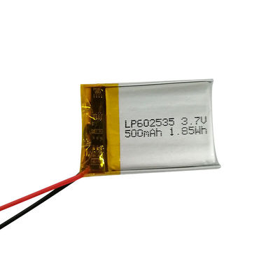 acheter LP602535 3.7V 500mAh batterie au lithium polymère avec certification IEC62133 et courant de décharge du contenant 1C fabrication en ligne