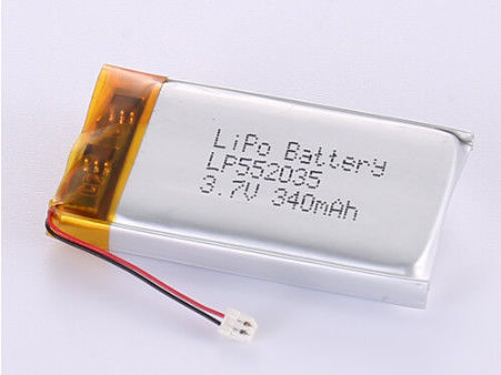 acheter Batterie Li-polymère à basse température LP552035 3,7V 340MAH avec feuille d'argent et PVC transparent Garantie 12 mois Un an online manufacture