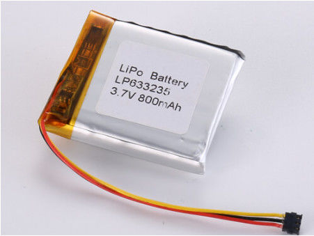 acheter LP633235 3.7V 800MAH Li-polymer Battery CE Certified for -20°C To 60°C Industrial Applications online manufacture