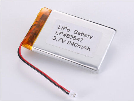 acheter LP483547 3.7V 940MAH Lithium Polymer Battery with ROHS Certification and Wide Temperature Range fabrication en ligne