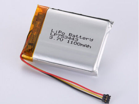 acheter LP753443 3,7V 1100MAH Les fabricants de batteries Li-ion argent LiPo Pack à grande capacité FCC approuvé et certifié fabrication en ligne