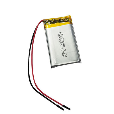 Puissance batterie au lithium polymère 3,7v 1000mah batterie LiPo 703048
