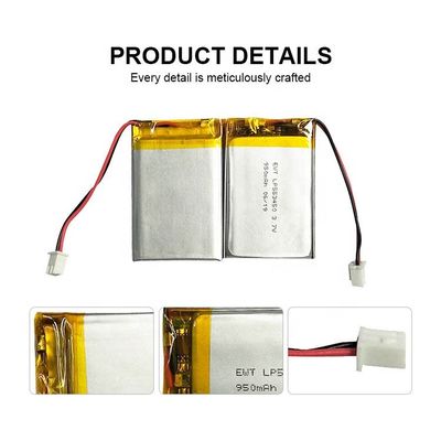 3.7v batterie au lithium polymère 950mah 1000mAh batterie LiPo cellule 583450 603450