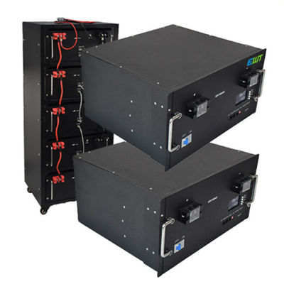 Cas industriel stable 5U 48V 100AH batterie au lithium fer phosphate noir étanche à l'eau et à la poussière
