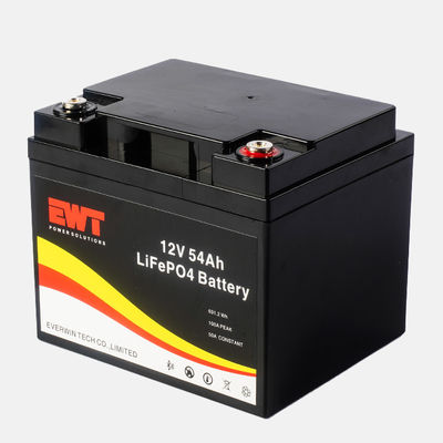 Système d'alimentation domestique batterie au lithium-fer-phosphate de 12V 12.8V 54Ah LiFePO4 LFP batterie au lithium pour système de stockage solaire