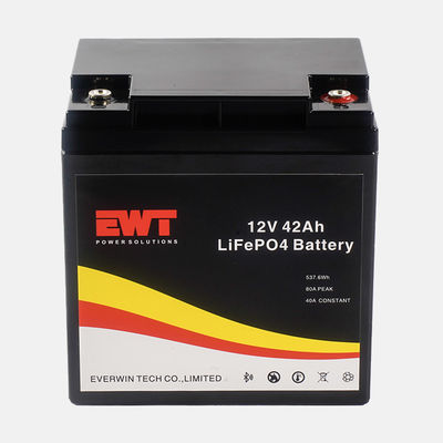 12V 12,8V LFP batterie au lithium fer phosphate avec matériau d'anode 42Ah LiFePO4 IFR32700 Remplacement