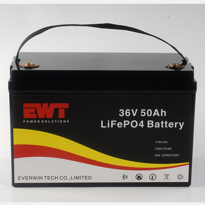 Sortie de capacité constante 36V 50Ah Lifepo4 Batterie de stockage d'énergie pour l'acide plomb