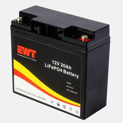 Longue durée de vie de la batterie au lithium-fer-phosphate 12V 20Ah pour l'alimentation de secours