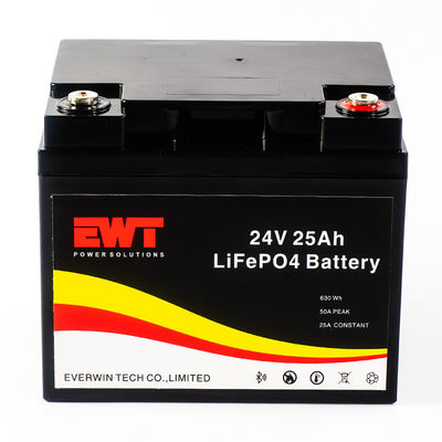 EWT IFR32700 24v 25ah Lifepo4 batterie 12,8v 100000mah batterie au lithium-ion à cycle profond