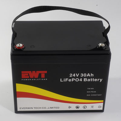 Pack de batteries rechargeables 25,6V 30AH au lithium fer phosphate pour l'alimentation électrique