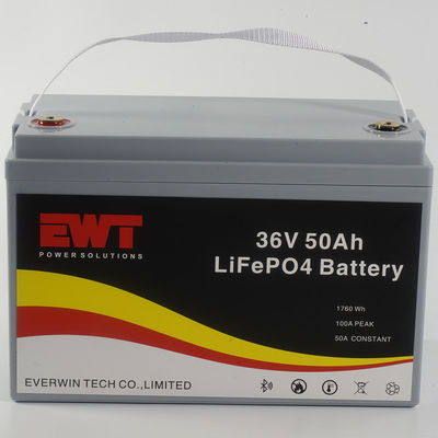36V 50AH LiFePO4 Pack de batterie Mobiles véhicules de loisirs alimentation pour les systèmes de stockage d'énergie