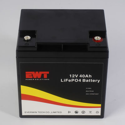 Batterie Lifepo4 de 12V 40AH pour l'extérieur avec protection contre la poussière et l'eau