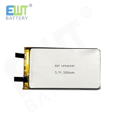 Batterie au lithium polymère LP545497 3,7V 3050mAh avec fonctionnalités de protection contre la surcharge et de sécurité des PCB