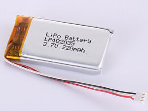 LP402035 3,7V 220MAH 1S1P Cellule rechargeable au lithium-ion polymère à haute vitesse pour des performances durables et un élimination appropriée