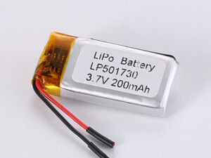 LP501730 200 MAH Batterie rechargeable au lithium polymère à haute densité d'énergie Courant de décharge maximal 0,35A 3,7V Voltage
