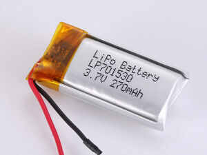 LP701530 3.7V 270MAH Batterie au lithium polymère avec PCM et protection contre le court-circuit
