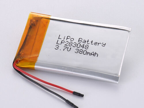 LP283048 3,7V 380MAH Batterie rechargeable au lithium polymère de catégorie A -20 à 45 degrés Celsius