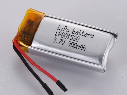 LP801530 3.7V 300MAH batterie rechargeable au lithium polymère pour une température de décharge de -20 à 60 degrés Celsius et une capacité