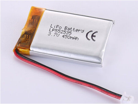 LP552535 3,7V 450MAH Batterie au lithium polymère à basse température certifiée ROHS et adaptée aux applications industrielles