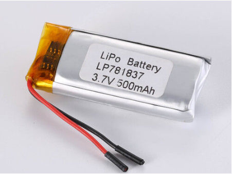 Exigences du client 3.7V 500mah Pack de batterie LiPo à haute capacité et cellule batterie polymère au lithium Matériau d'anode Autre