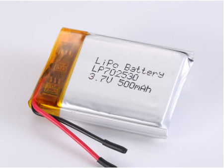3.7V 500mAh batterie rechargeable certifiée ROHS pour les applications lourdes