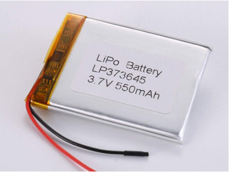 Batterie polymère au lithium à courant de décharge 1C de haute capacité 3,7 V 550 mah pour produits électroniques