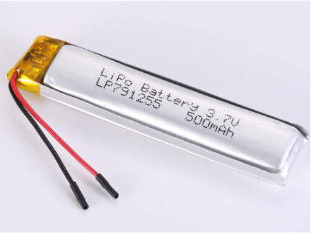 LP791255 500MAH JST/batterie au lithium polymère personnalisée pour une solution d'alimentation à haute capacité et à longue durée de vie par livraison aérienne