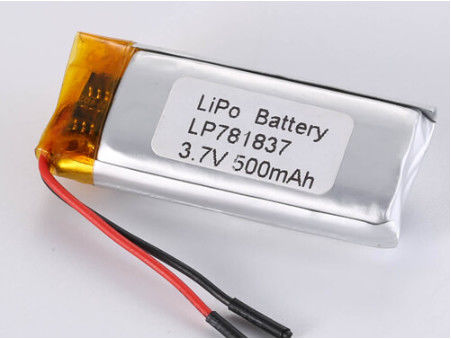 LP781837 3,7V 500MAH 1C Courant de décharge continu Batterie au lithium polymère pour smartphones Matériau d'anode au cobalt pur Autre