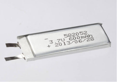3.7V 600MAH 3,7V pile rechargeable en polymère d'argent et en polymère de lithium pour les applications lourdes