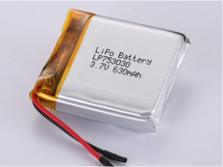 LP753030 3,7V 630MAH batterie polymère au lithium en argent pour des performances durables