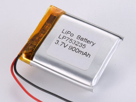 LP753235 3,7V 900MAH Les fabricants de batteries au lithium-ion cellule rechargeable au lithium-ion polymère rechargeable -20°C à 60°C Température de décharge pour vos besoins