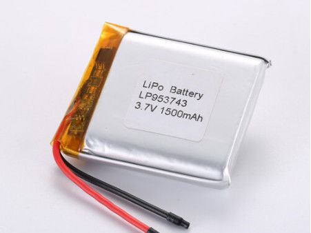 LP953743 3.7V 1500MAH Les fabricants de batteries au lithium-ion Batterie rechargeable au lithium polymère à longue durée de vie -20°C à 60°C