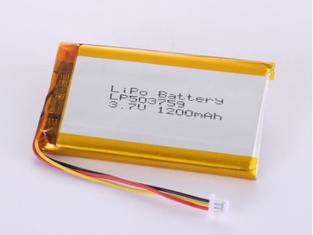 LP503759 3,7V 1200MAH Batterie Li-ion Fabricants d'une batterie en argent pour appareils rechargeables
