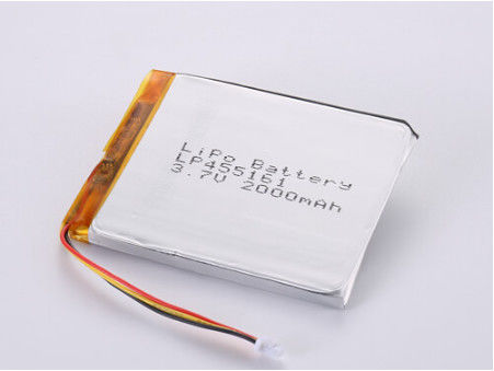 Batterie polymère au lithium d'argent avec garantie d'un an pendant 12 mois LP455161 3,7V 2000MAH