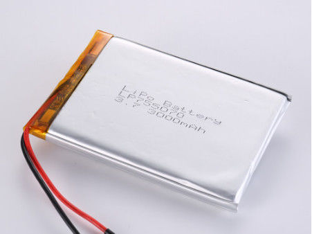 LP755070 3,7V 3000MAH Les fabricants de batteries au lithium polymère avec méthode de charge CC/CV et type de connecteur JST/personnalisé