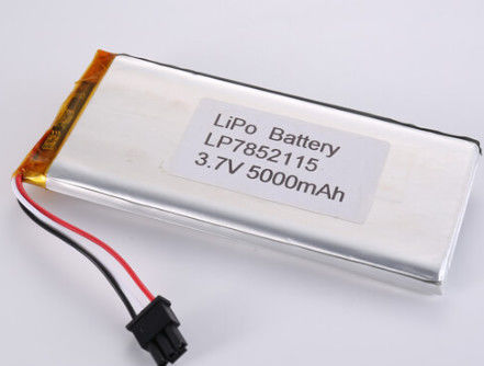LP7852115 3.7V 5000MAH Batterie Li-Ion Fabricants OEM ODM Supporté LiPo Pack de haute capacité avec 2-3 heures de charge