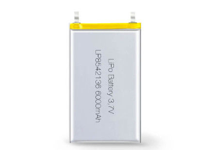 LP8542136 Cellule rechargeable au lithium-ion polymère de 6000 mAh de 3,7 V pour les applications de tension 3,7 V