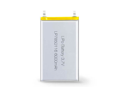 Supporté OEM ODM batterie au lithium polymère avec autre matériau d'anode LP7850116 6000mAh 3.7V batterie Li-ion