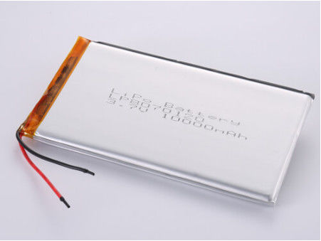 Batterie Li-polymère de 3,7 V de longue durée avec une durée de vie de 500 cycles et une capacité de 10000 MAH