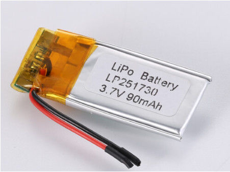 Batterie Li-Ion rechargeable 3,7V 90MAH, protégée par PCB, batterie polymère au lithium avec protection contre le surcourant