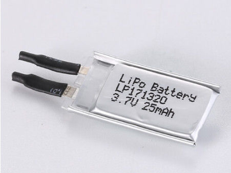 LP171320 3.7V 25MAH batterie rechargeable au lithium polymère légère et puissante avec protection contre les PCB