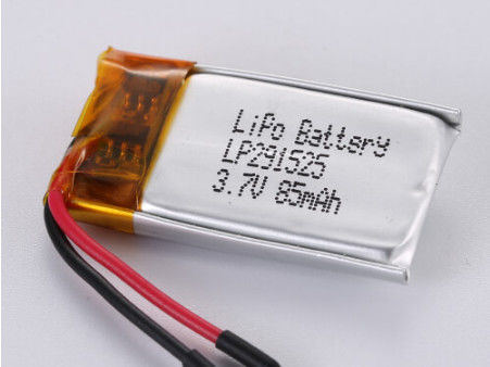 Protection contre les surtensions comprise LP291525 3.7V 85MAH batterie Li-ion pour expédition rapide