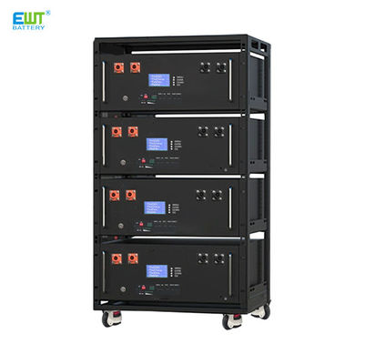 51.2V 200Ah batterie solaire au lithium fer phosphate type rack stockage d'énergie avec certification RoHS et communication RS232